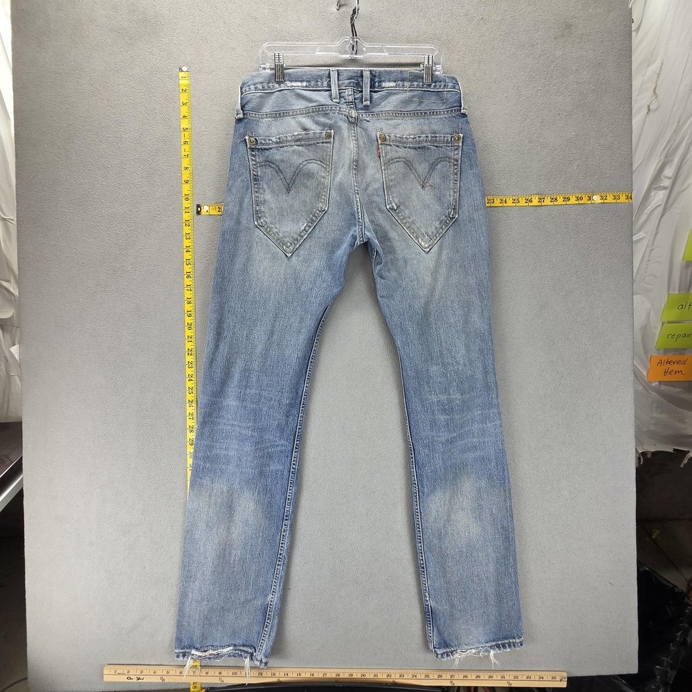Vintage Levis 504 Jeans Mens 32x34 Blue Straight Engineered Zip Fly Medium Wash